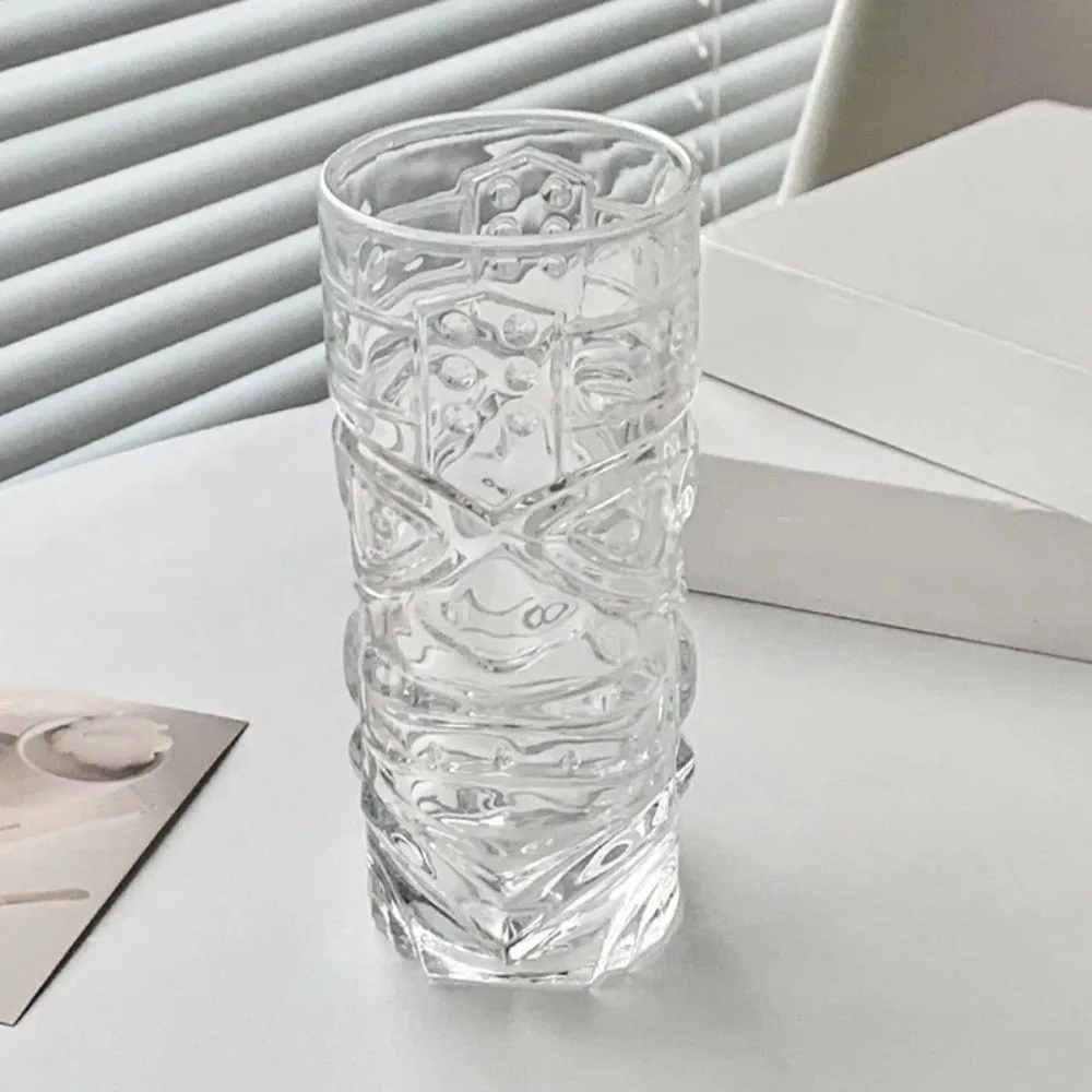Novelty Transparent Mask Glass Cup Vintage 420ml Cocktail Glass Thicken Beer Cup Whiskey Cup Bar