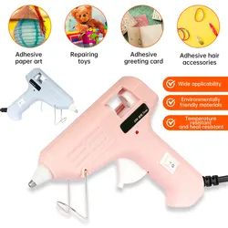 Household Lithium Electrothermal Glue Gun with 7mm Glue Sticks Hot Melt Glue Dispenser Heat Temperature Thermo Repair Tool