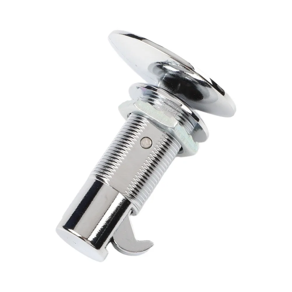 for RV for camper Cabinet Door Latch Zinc Alloy Chrome Push Button Lock 4cm x 5.5cm for Drawer and Hanging Applications
