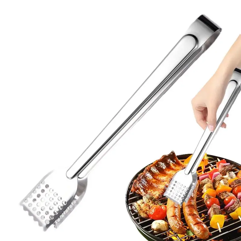 Kitchen Barbecue Tongs Sausage BBQ Cooking Turning Grill Tongs Stainless Steel Serving Tongs Grilling Tongs For Buffets Weddings