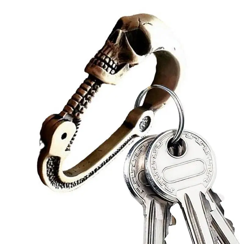 Novel Skull Carabiner high quality Stainless steel Gothic Carabiner with hinged neck post buckle multifunctional outdoor supply