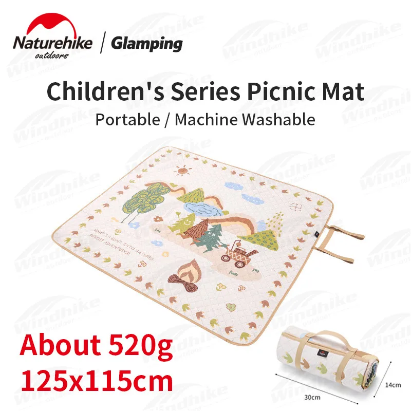 Naturehike 125x115cm Portable Camping Picnic Mat Hiking Beach Waterproof Moisture-Proof Pad Ultralight 520g Camping Mat Blanket