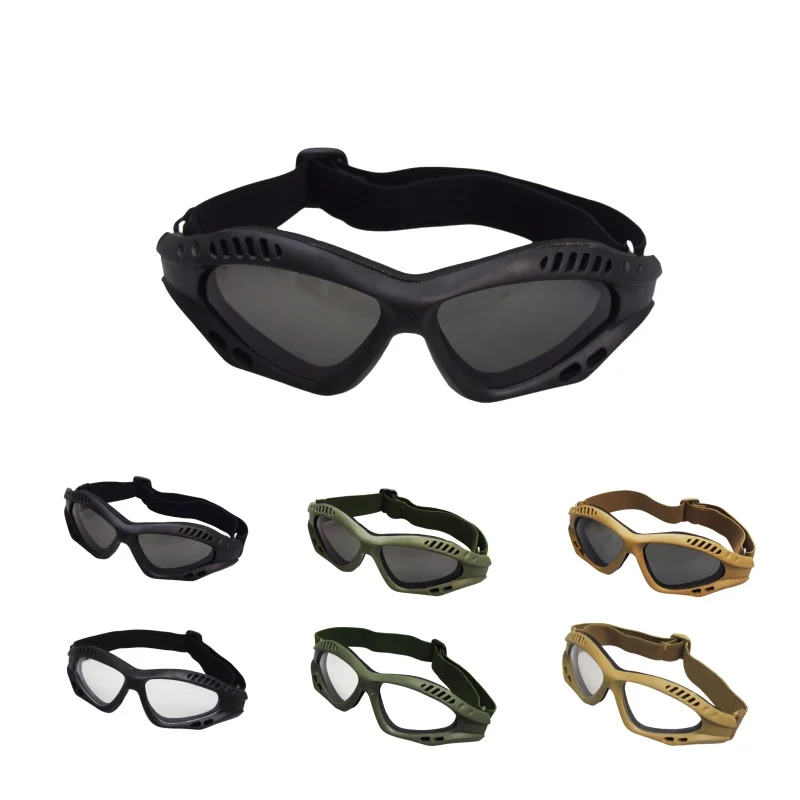 Outdoor Eye Protective Comfortable Airsoft Safety Tactical Goggles Anti Fog With Metal Mesh/PC Len For Paintball Hunting Glasses