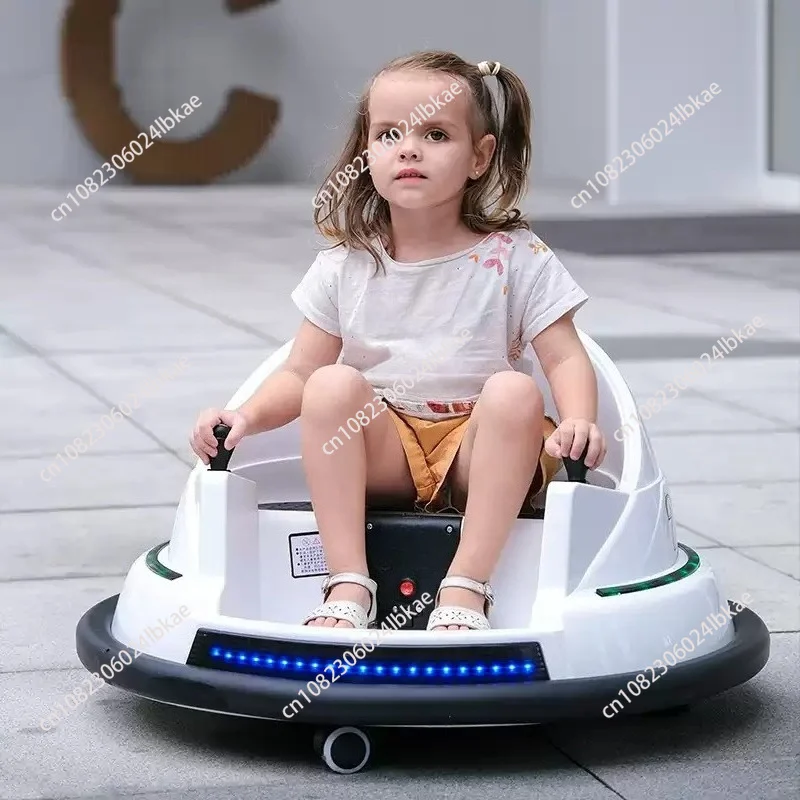 360° Rotating Electric Bumper Car, Remote Control Flying Saucer Ride On Car for Kids & Family