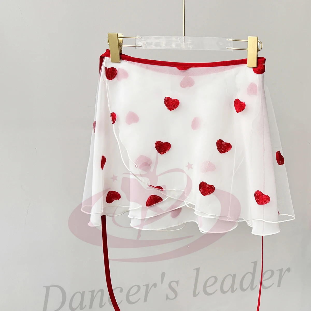 تنورة باليه مطرزة بملاحظات الحب وتنورة رقص مربوطة، بذلة للبالغين، صورة تنورة صغيرة لممارسة الباليه للفتيات