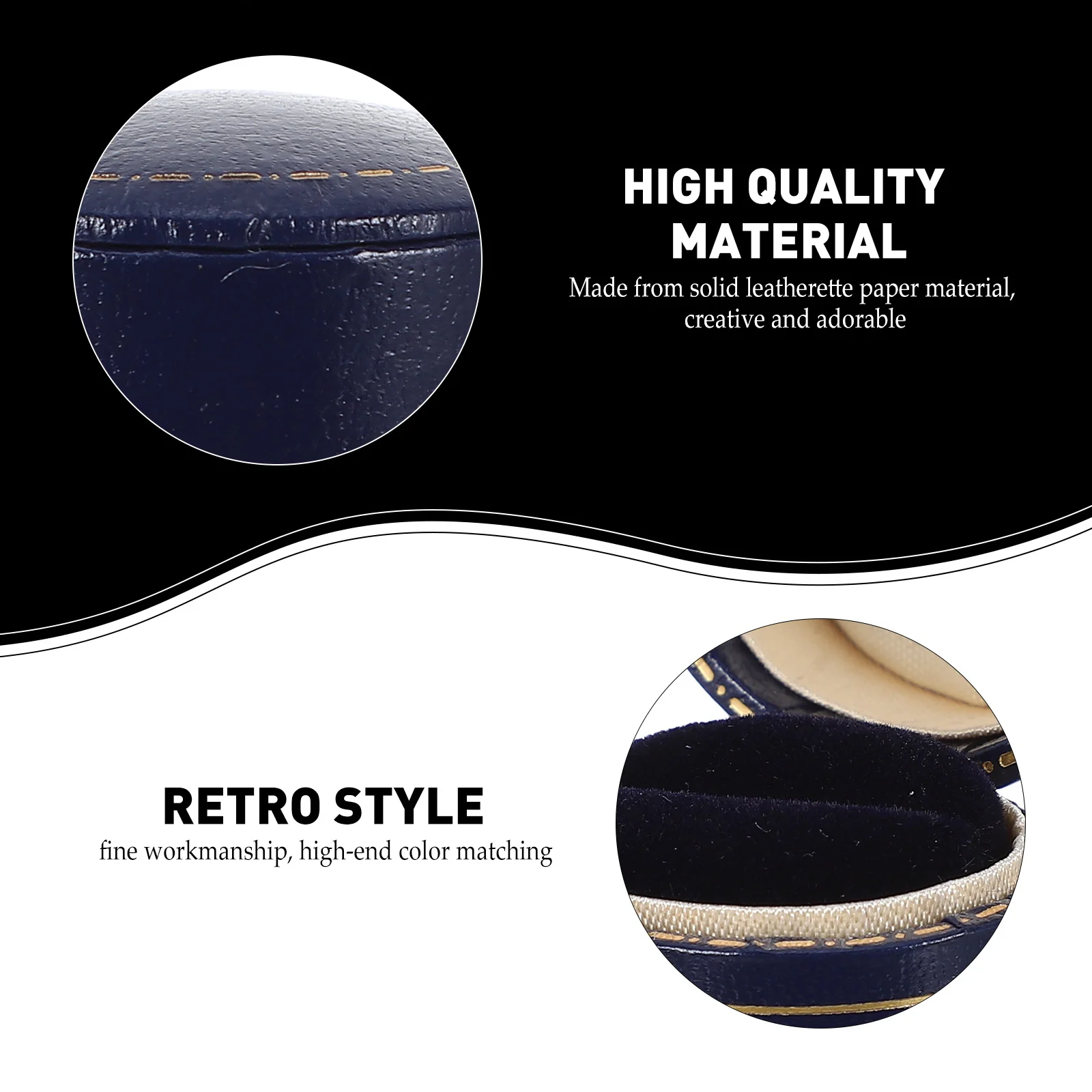 

1Pcs Retro Jewelry Box Small Oval Ring Storage Case Portable Unique Mini Ring Container Delicate Gift Box for Her