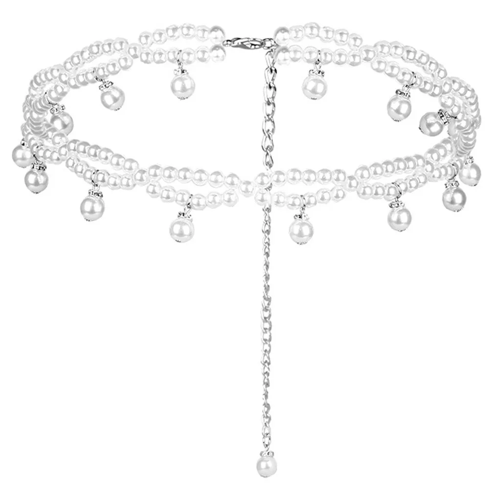 Pearl Body Chain Waist Chain for Women Fashion Dress Waist Jewelry Elegant Curve Enhancing Comfortable Everyday Party Dinner