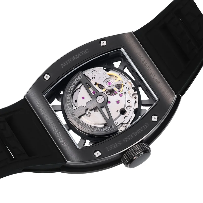 ساعة Mclaro originaL الفاخرة للرجال 50 متر مقاومة للماء ميكانيكية مضيئة ساعة رجالي رياضية بسوار من السيليكون للرجال