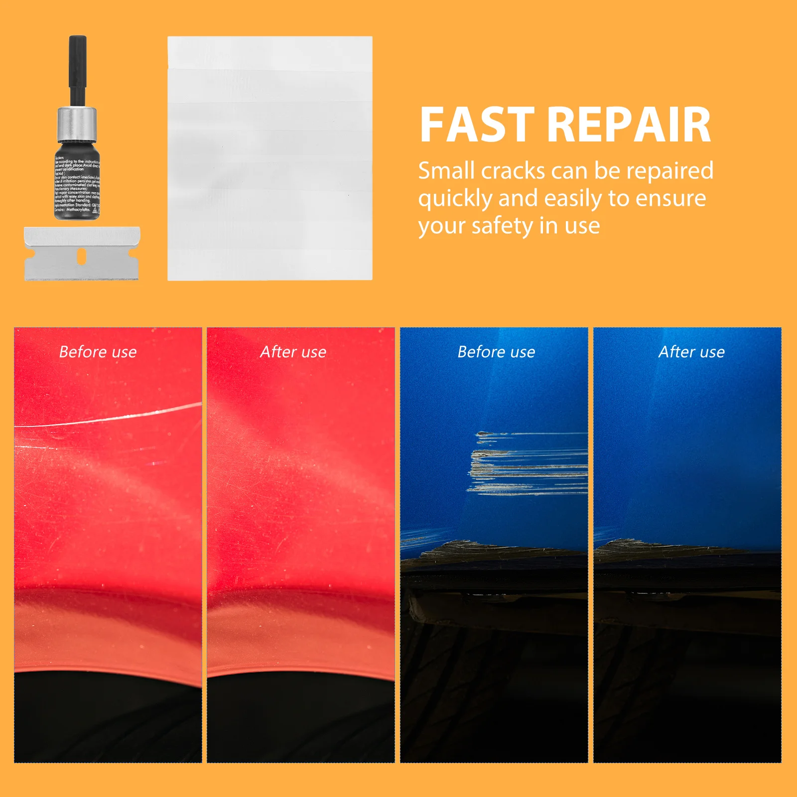 

2Sets Car Windshield Repair Kit Professional Liquids Dilute Cracks Disappear Penetration Tool Car Windshield Repair Kit