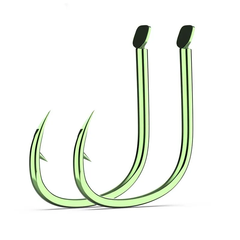 

Sea.Yolo 50Pcs/Box ISEAMA Green High-Carbon Steel Fishing Hooks Carp Fishing Accessories 1#-13# Red Barbed Fishhook From Japan