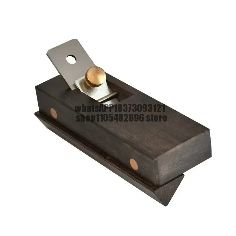 Smooth Hand Push Planer Woodworking Corner Planer Ebony Wood 45/60 Degree Adjustable for Wood Cutting Polishing Treatment Tool