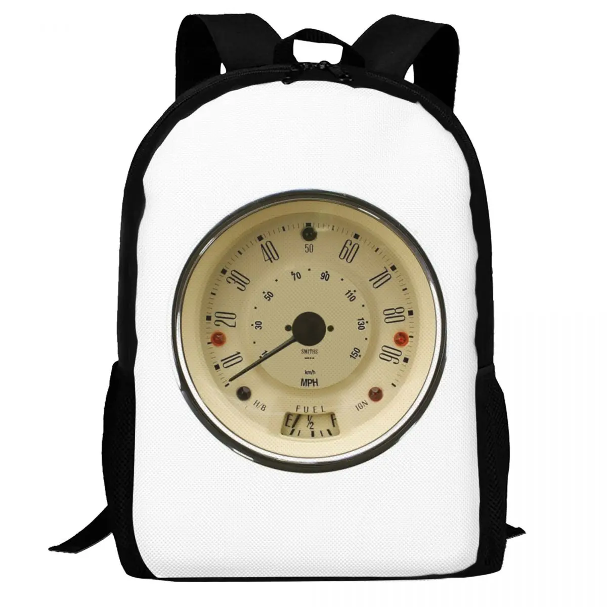 

Smiths 90mph Speedo - White Face Backpack Daypack Large Capacity Children BookBag School Bag Shoulder Bags for Men Women