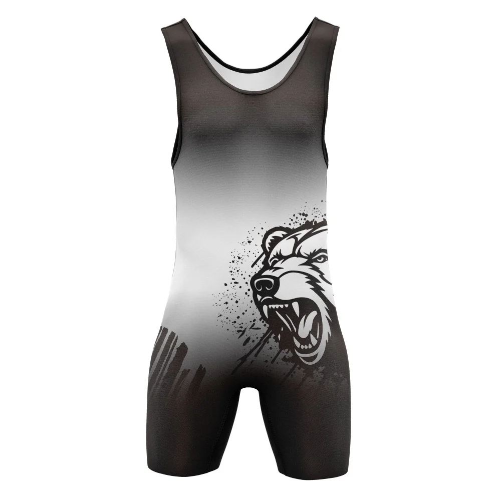 Unisex Wrestling-Singlet, hochelastisch, atmungsaktiv, einteiliger Anzug für Männer, Kinder, Jugendliche, Training, Wettkampf, Wrestling-Uniform mit Reißverschluss