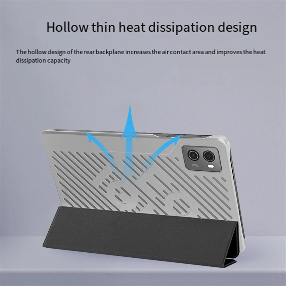 SMIEA لجهاز Lenovo Legion Y700 2Nd Generation 8.8 بوصة كمبيوتر لوحي للألعاب ثلاثي الطي غطاء حامل أسود