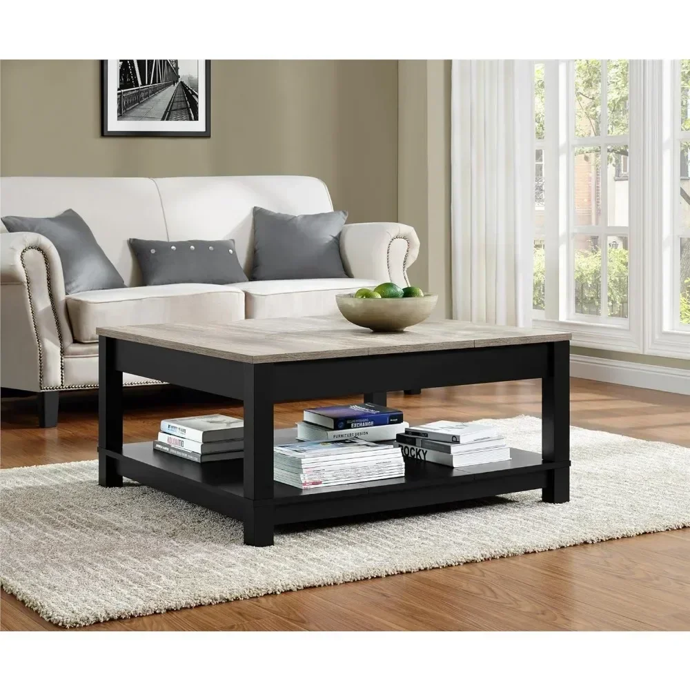 PCOM Black Circular Coffee Tables, Sala de estar Servindo Mesa, Conjuntos de Sala de Jantar, Sala de Nightstands, Móveis, Frete Grátis, 5047196