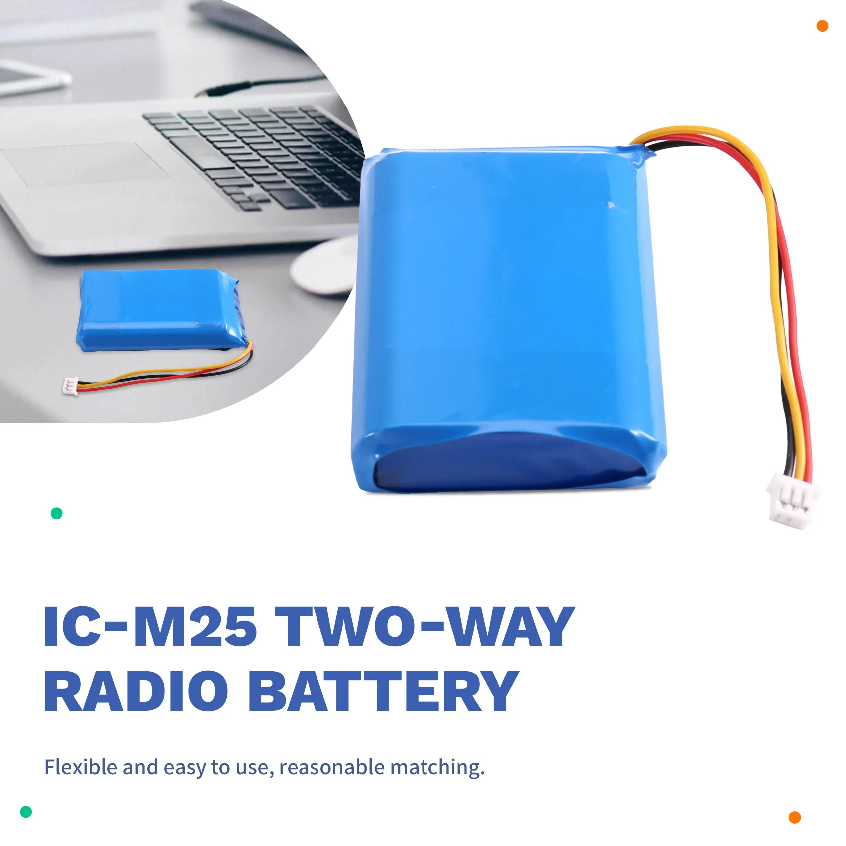 Hot-1400Mah Two-Way Radio Replacement Battery For IC-M25 Two-Way