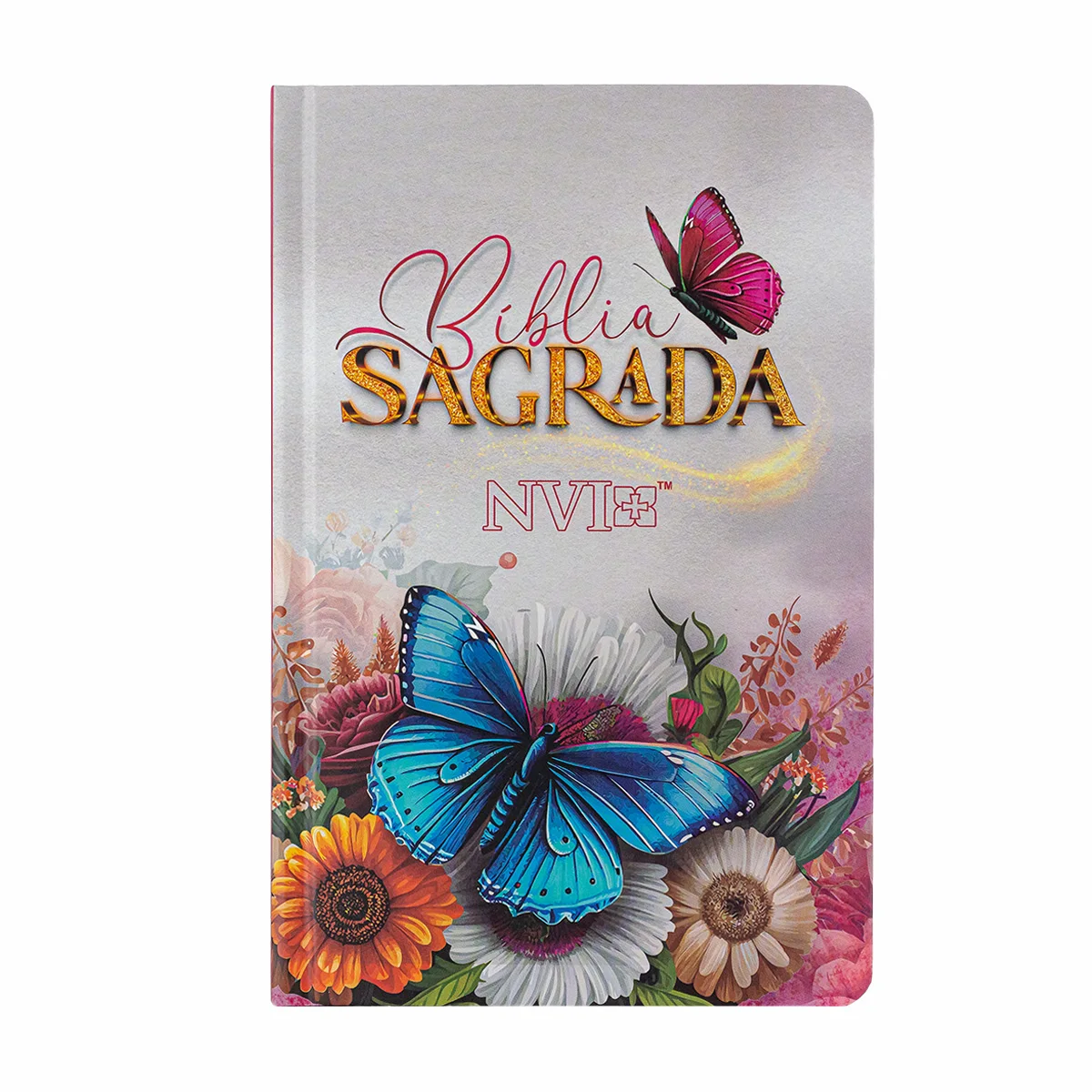 Holy Bible Slim-NVI-Hardcover Flowers and Butterflies