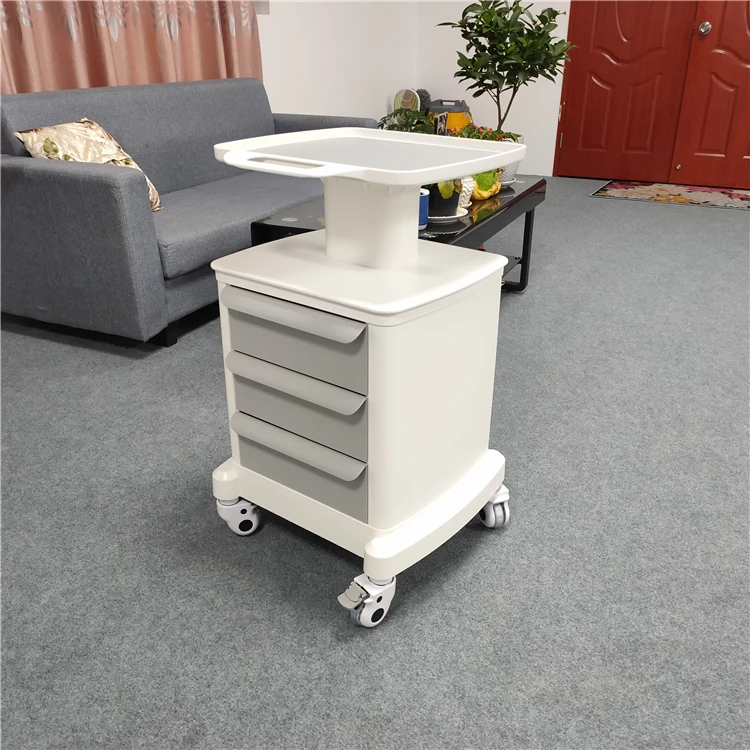 ABS Dental Beauty Instrument Trolley Cart Drawer Ultrasound Knife Small Bubble Skin Mobile Stand Putting Equipment Rack