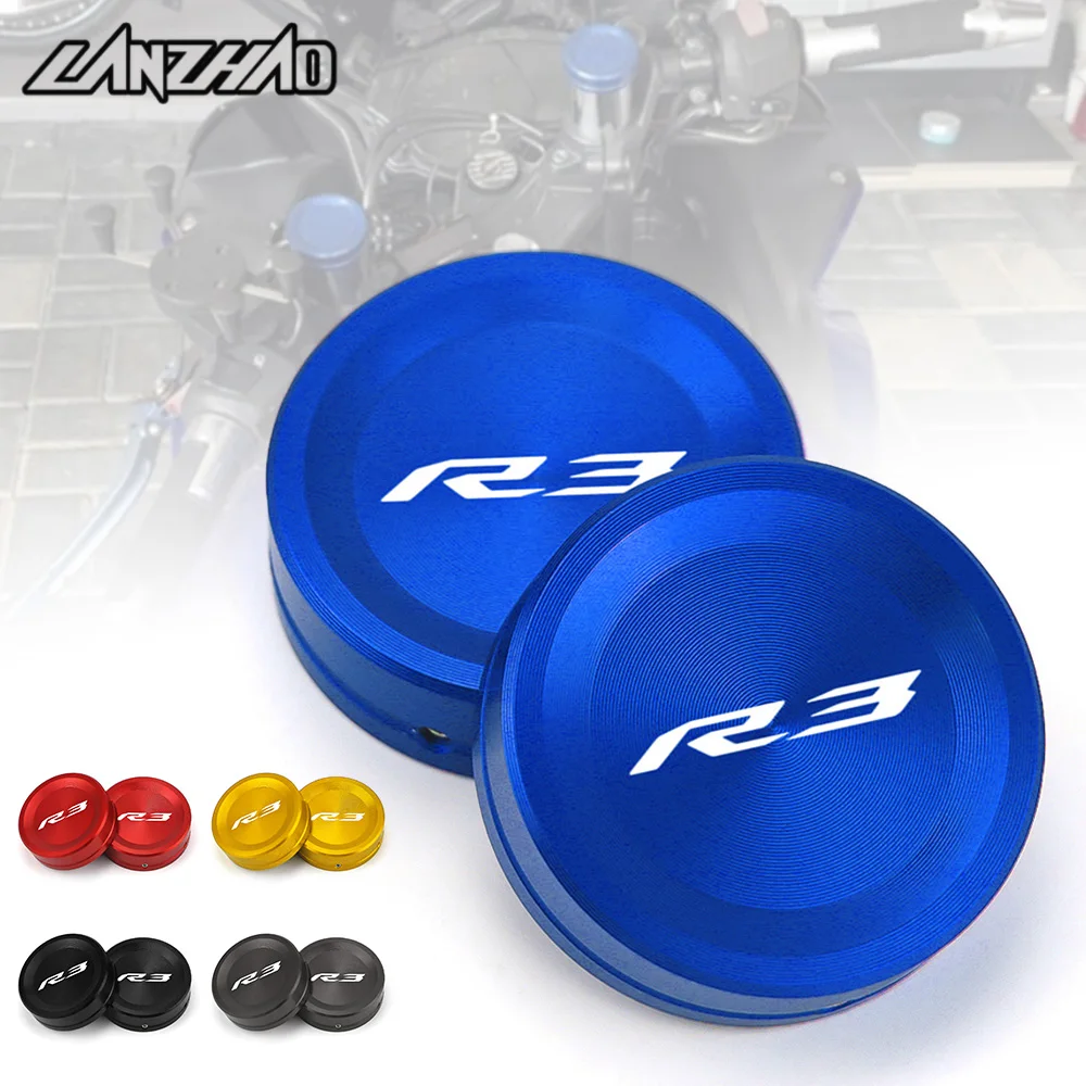 R3 Motorcycle Front Shock Absorber Fork Suspension Top Cover Cap CNC Accessories for Yamaha YZF-R3 2013- 2020 2021 2022 2023