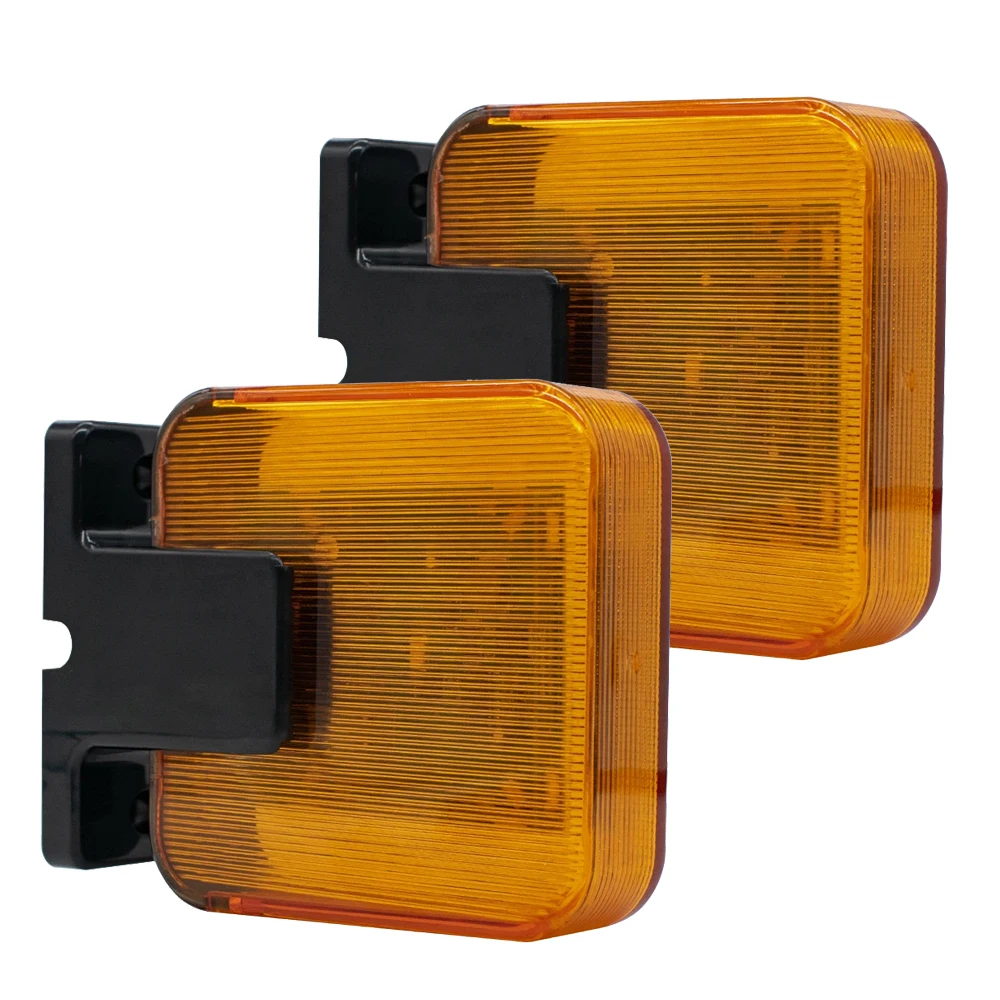 2X Lampu Peringatan Pintu Garasi Terbuka, Lampu Strobo Peringatan Berkedip Terang, Lampu Keamanan Tahan Air Nirkabel untuk Gudang, Jalan Masuk Aman