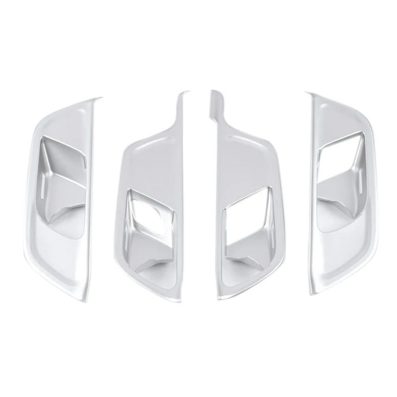 New-4Pcs Chrome ABS Interior Door Handle Bowl Cover Trim For Mercedes Benz GLA Class H247 2020-2021 Decoration Stickers