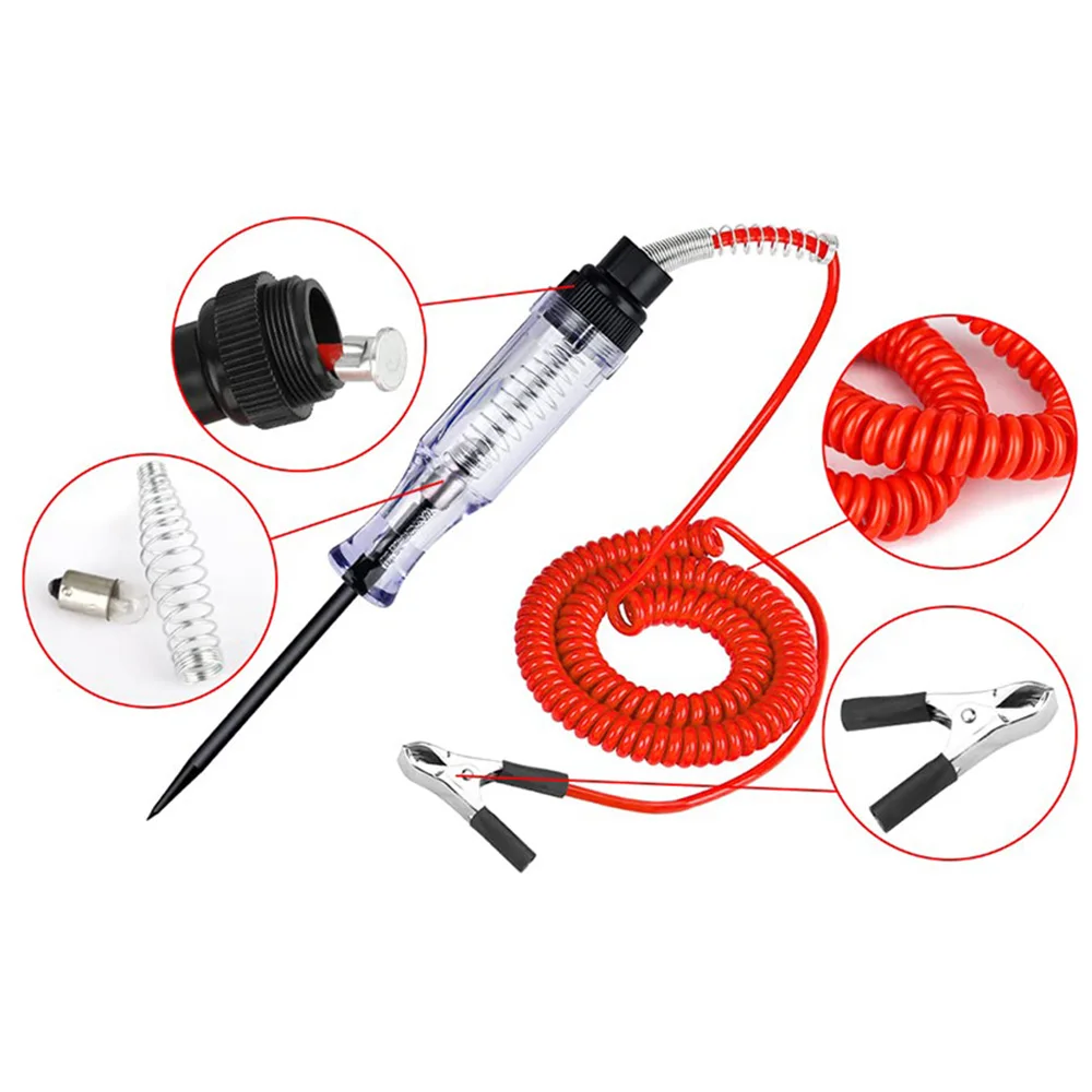 Narzędzia testowe diagnostyczne Tester obwodów samochodowych Auto Automotive Light Probe Pen DC 6V 12V 24V Test Automotive Akcesoria motocyklowe ﻿