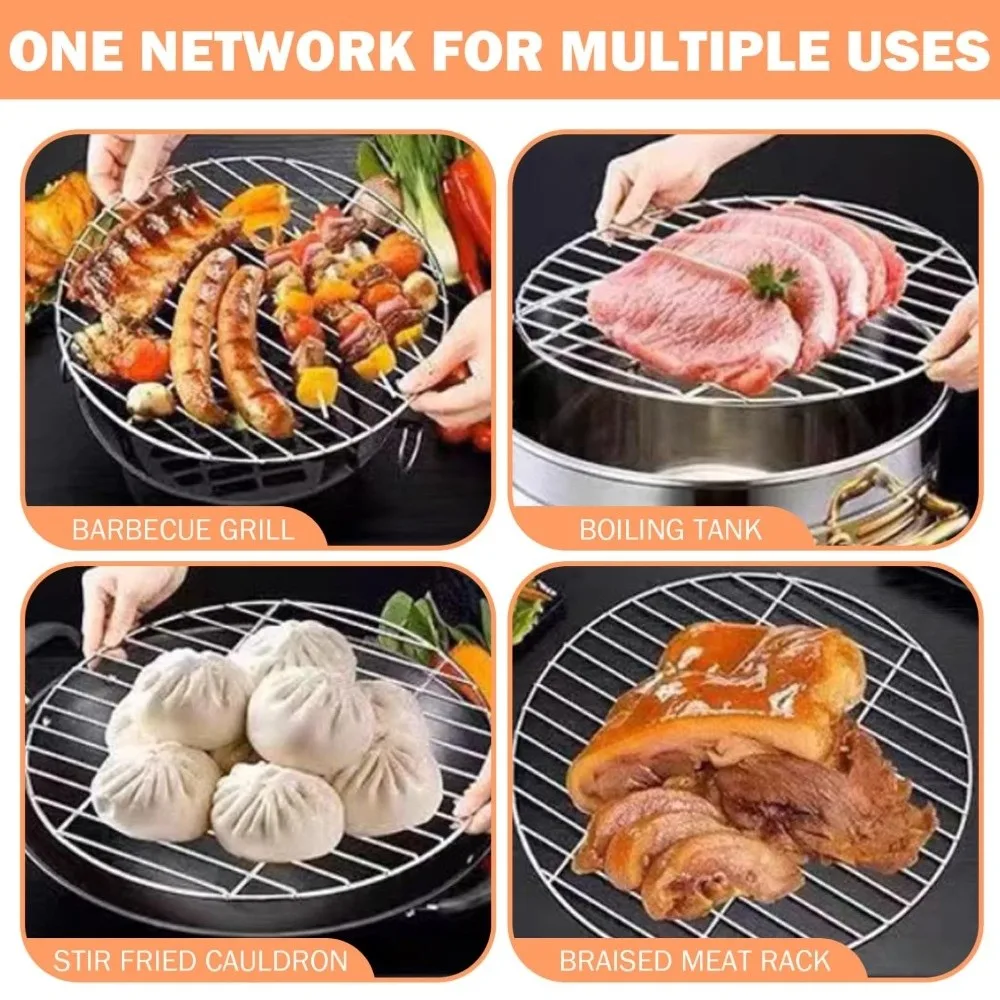 

Новая круглая решетка для гриля с ручкой, запасная часть, круглая решетка для приготовления пищи, решетка для гриля для барбекю, приготовление пищи на открытом воздухе