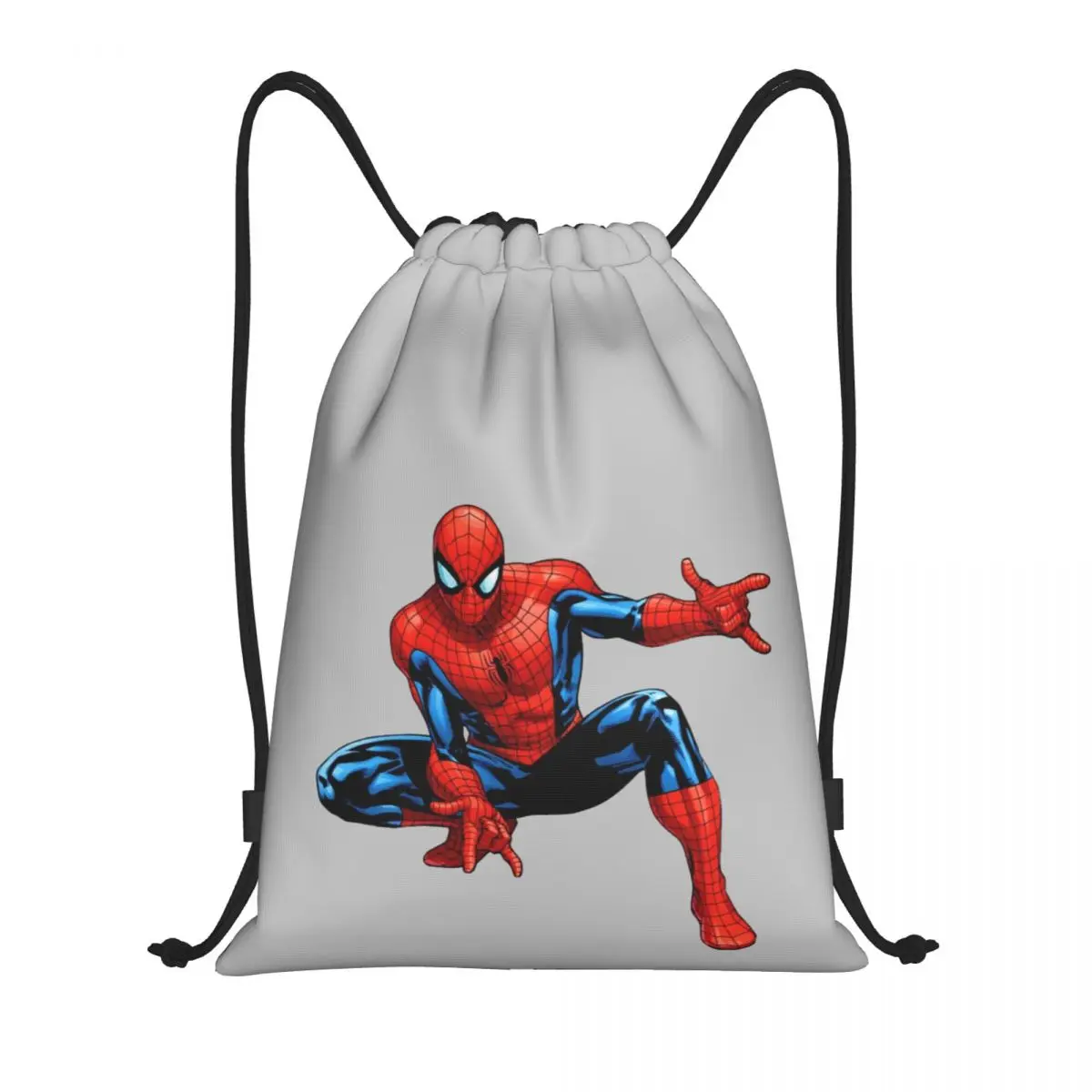 مخصص الرجل العنكبوت الكرتون خارقة الرباط على ظهره حقيبة رياضية للرجال النساء التدريب على الظهر #1