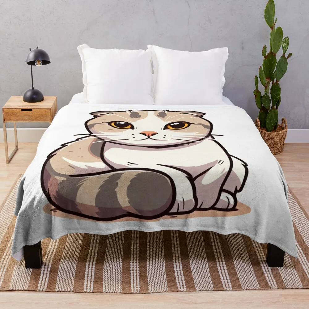 

Scottish Fold XIII Throw Blanket Beautifuls Soft Plaid christmas decoration Blankets