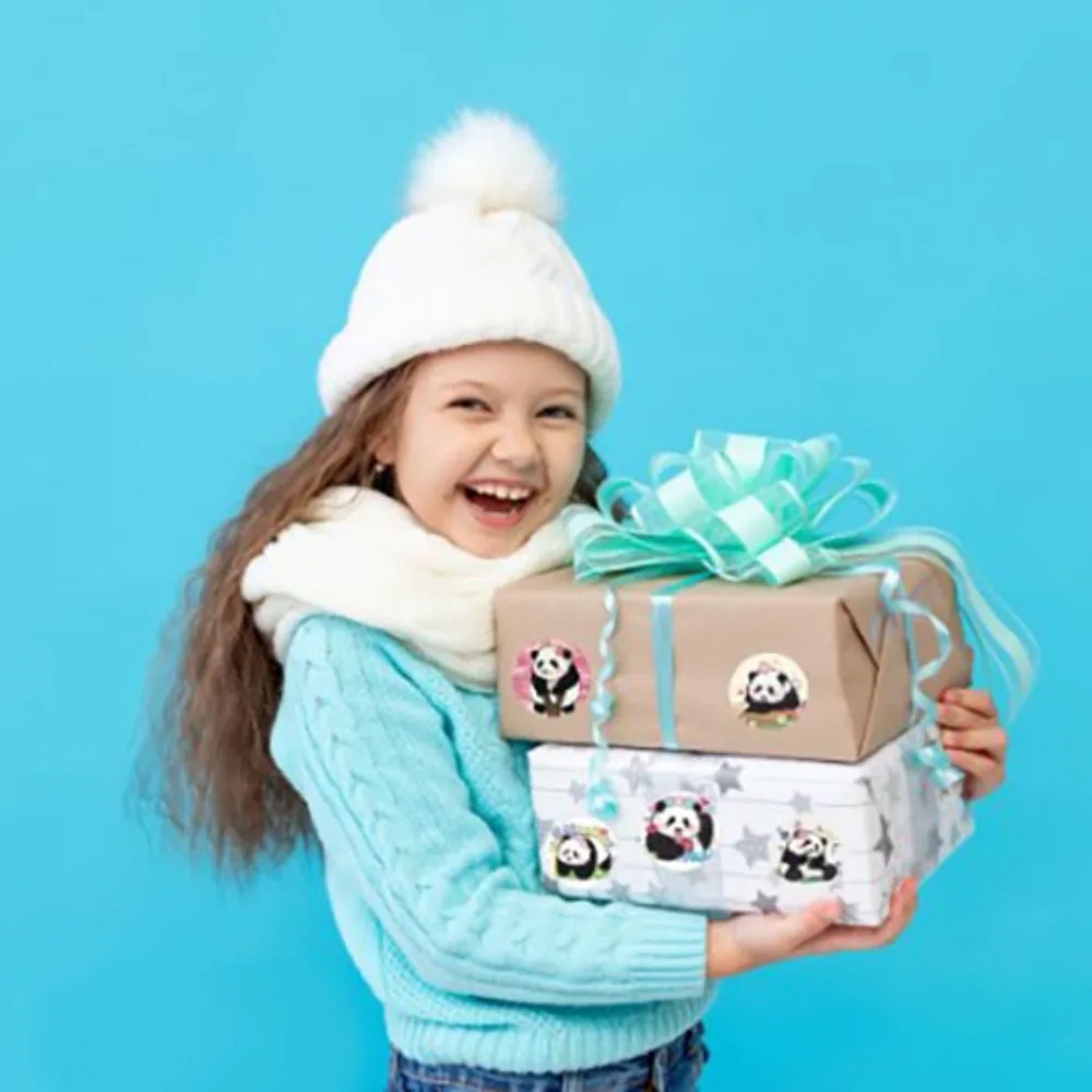 

Художественная бумага, милые животные, панда, этикетки, наклейки, нетоксичные круглые студенческие рабочие канцелярские принадлежности, печать, этикетка, сильная вязкость