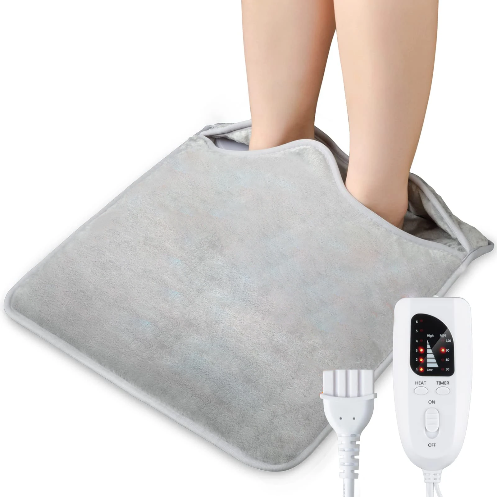 

Elderly Foot Heater Super Soft Electric Heated Foot Warmer Auto Shut Off Fast Heating Pad Foot and Hand Pain Relief