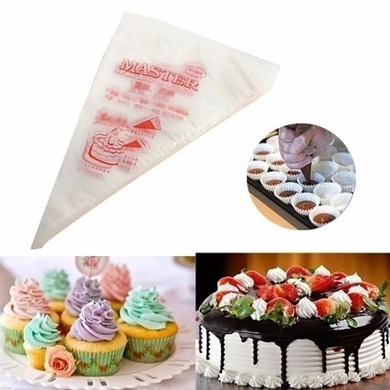 

50PCs/set Disposable Pastry Bags Cake Decoration Kitchen Icing Food Preparation Cup Piping Tools For Baking