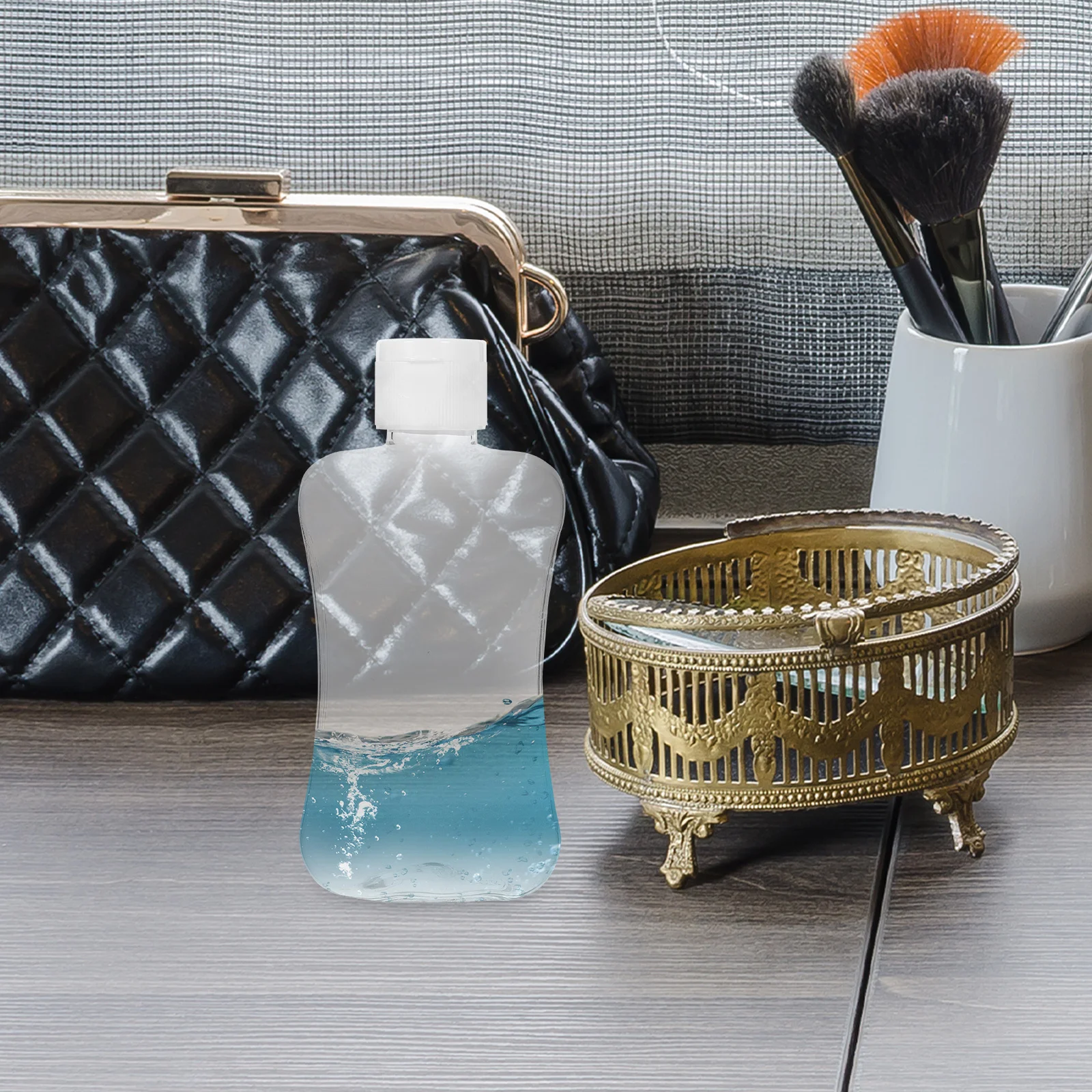 ขวดแบบพลิกเปิด 10 ชิ้น ขวดใสสำหรับแชมพู เครื่องสำอาง ของใช้ในห้องน้ำสำหรับเดินทาง ภาชนะเปล่าแบบเติมได้