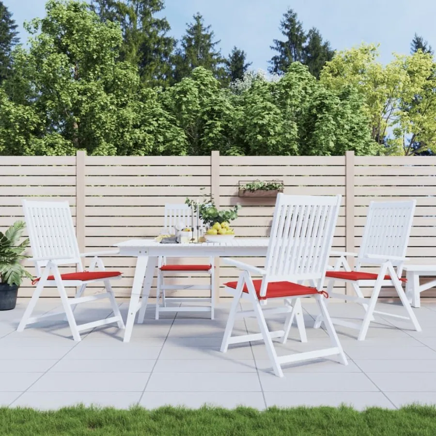 

Garden Chair Cushions 4 pcs Red 19.7x19.7x1.2 Oxford Fabric