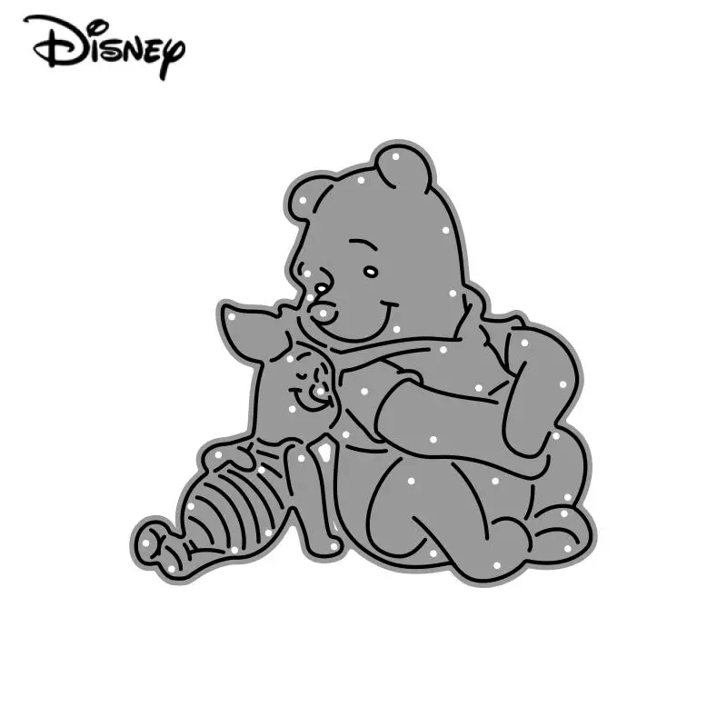 Disney Cartoon Winnie The Pooh and Piglet Metal Cutting Dies for Diy Scrapbooking Album Paper Card Craft Embossing Die Cuts 2022