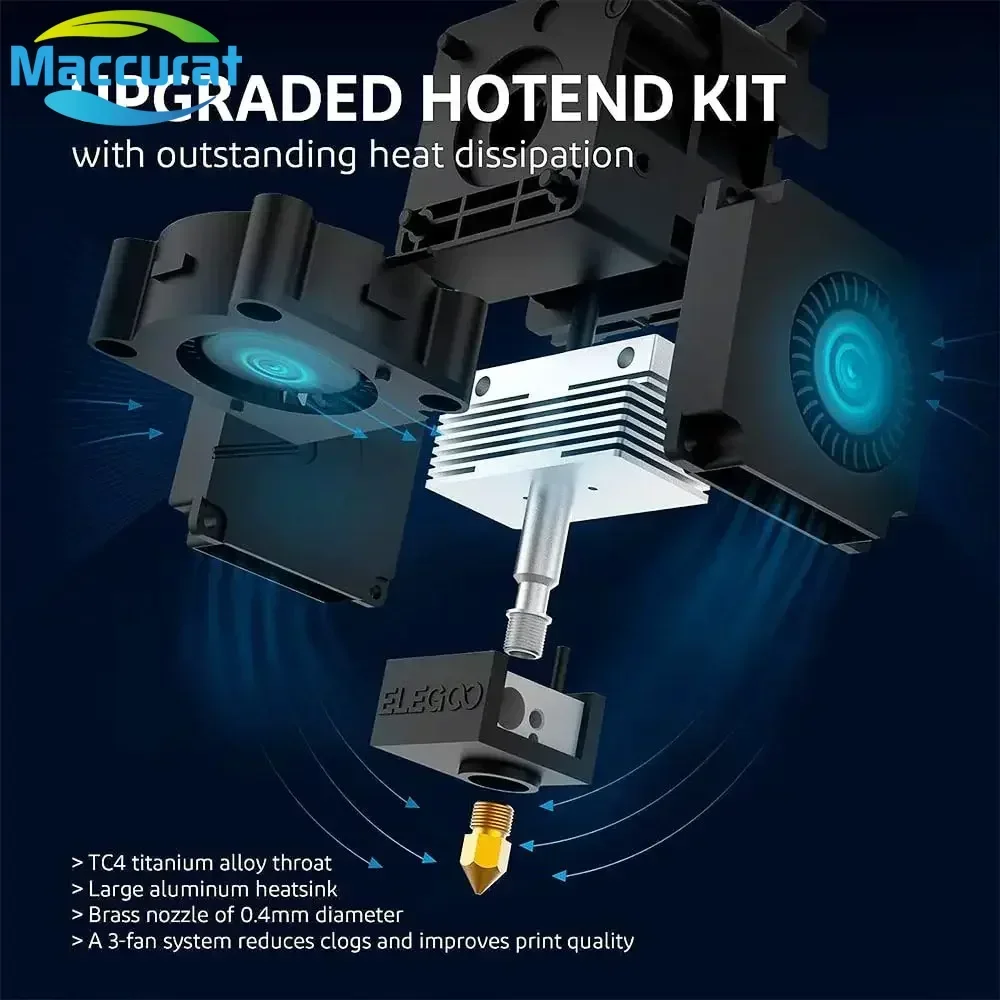 مجموعة Hotend 24 فولت 40 وات لـ Elegoo Neptune 3 Pro/Plus/Max ثنائية المعدن Heatbreak جزء الطابعة ثلاثية الأبعاد رأس الطباعة لـ Neptune3 Pro 3 Plus 3 Max