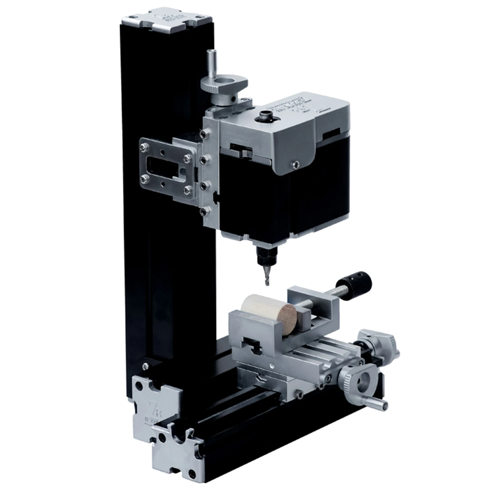 Mini Milling Machine, Electroplated Metal 60W 20000rpm, 0.02mm Precision DIY Vertical Mill for Metal Wood Plastic Machining