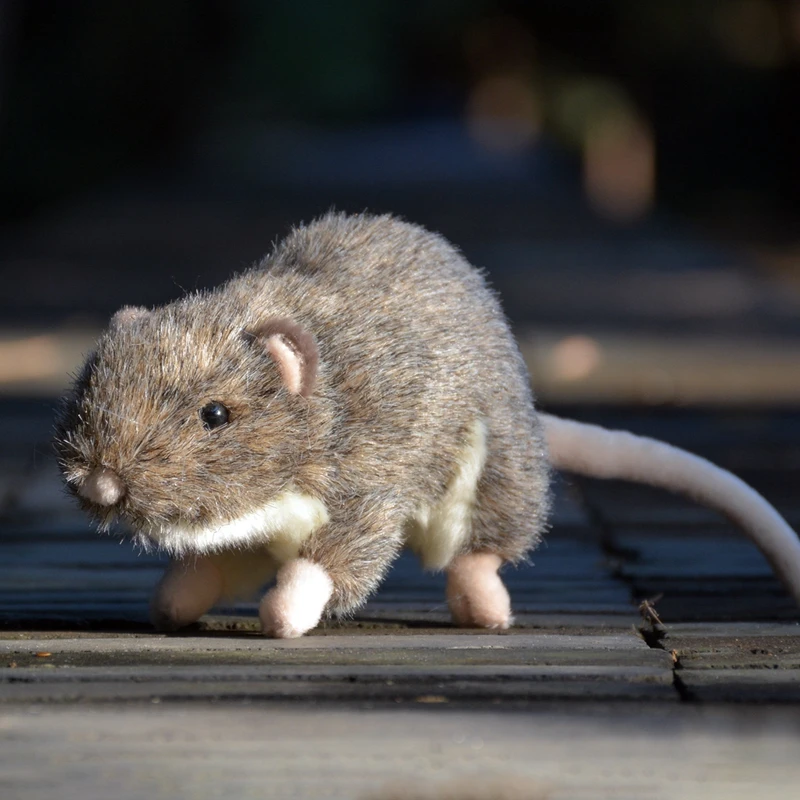 

Плюшевая игрушка-мышь: милая маленькая белая мышка-кукла, имитация животного, подвеска-мышь, игрушка-прикол, 18x11см DY10462