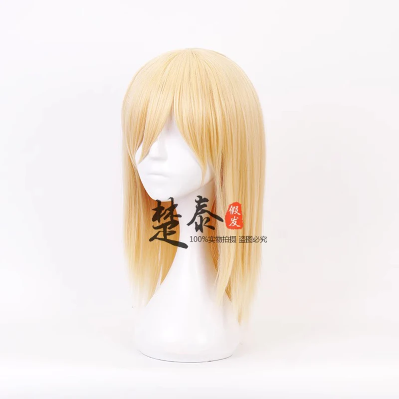 Krista Lenz Christa Cosplay Perücke Kurze Blonde Kyojin Renz Hitzebeständige Kunsthaarperücken + Perückenkappe