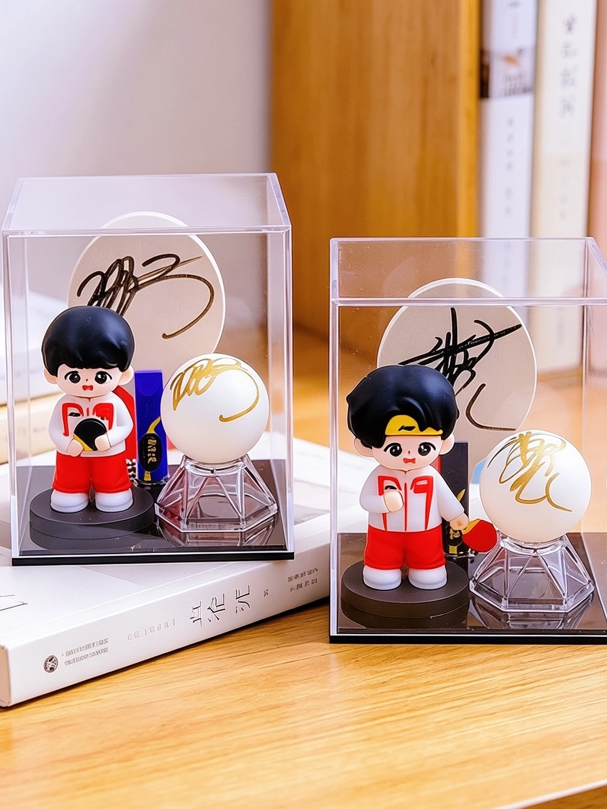 raqueta-de-tenis-de-mesa-con-firma-de-yingyu-sha-figura-coleccionable-creativa-regalo-de-cumpleanos-con-autografo-de-wang-chuxin-soporte
