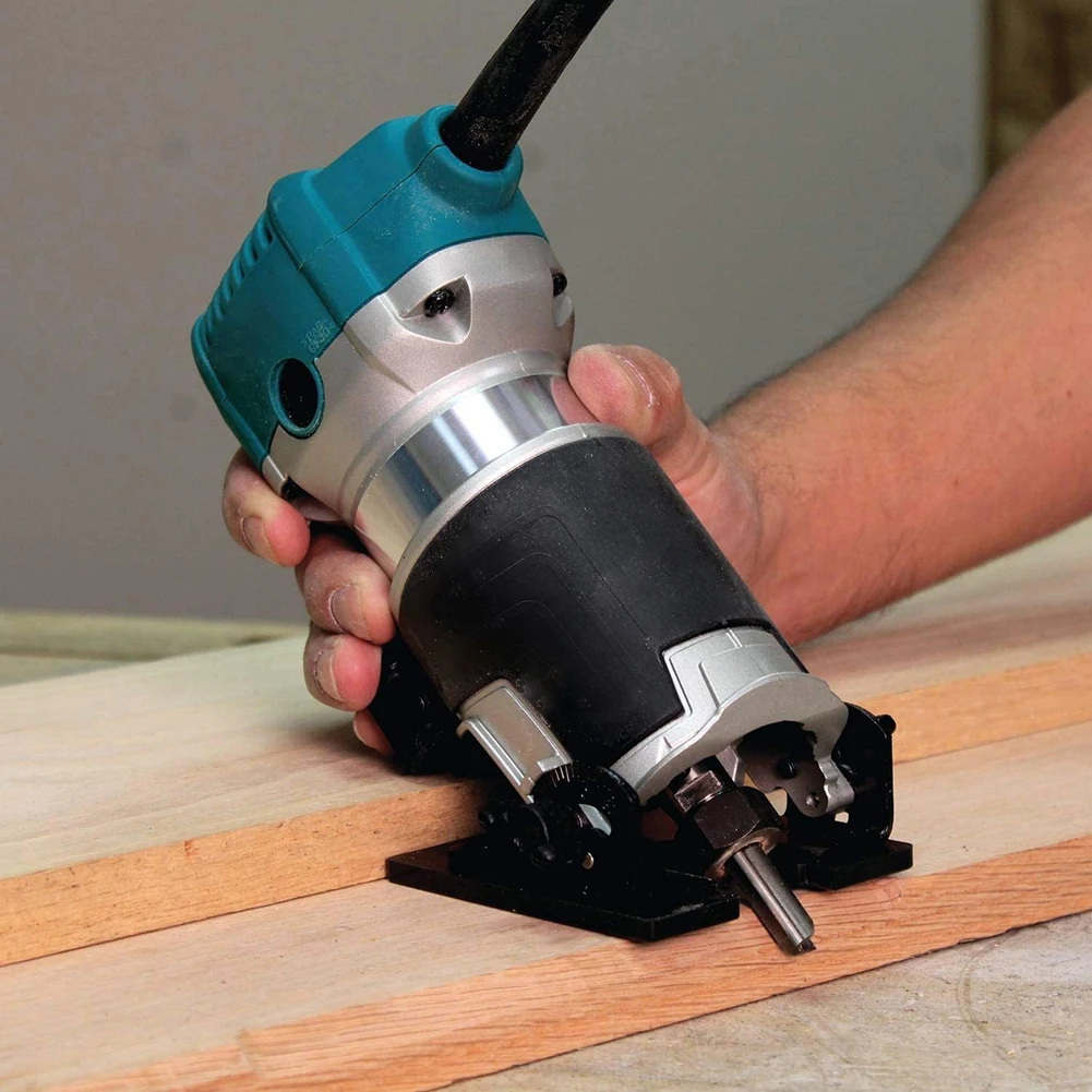 Imagem -06 - Compact Tilt Base Trimmer Machine Carpintaria Cortador Aparador Guarnição Laminado de Madeira Router para Tupia Makita 65 mm