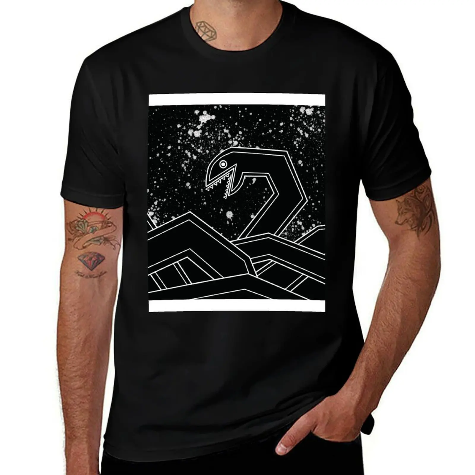 كروتش لمصمم القميص تي شيرت رجل تي شيرت رجل كروم