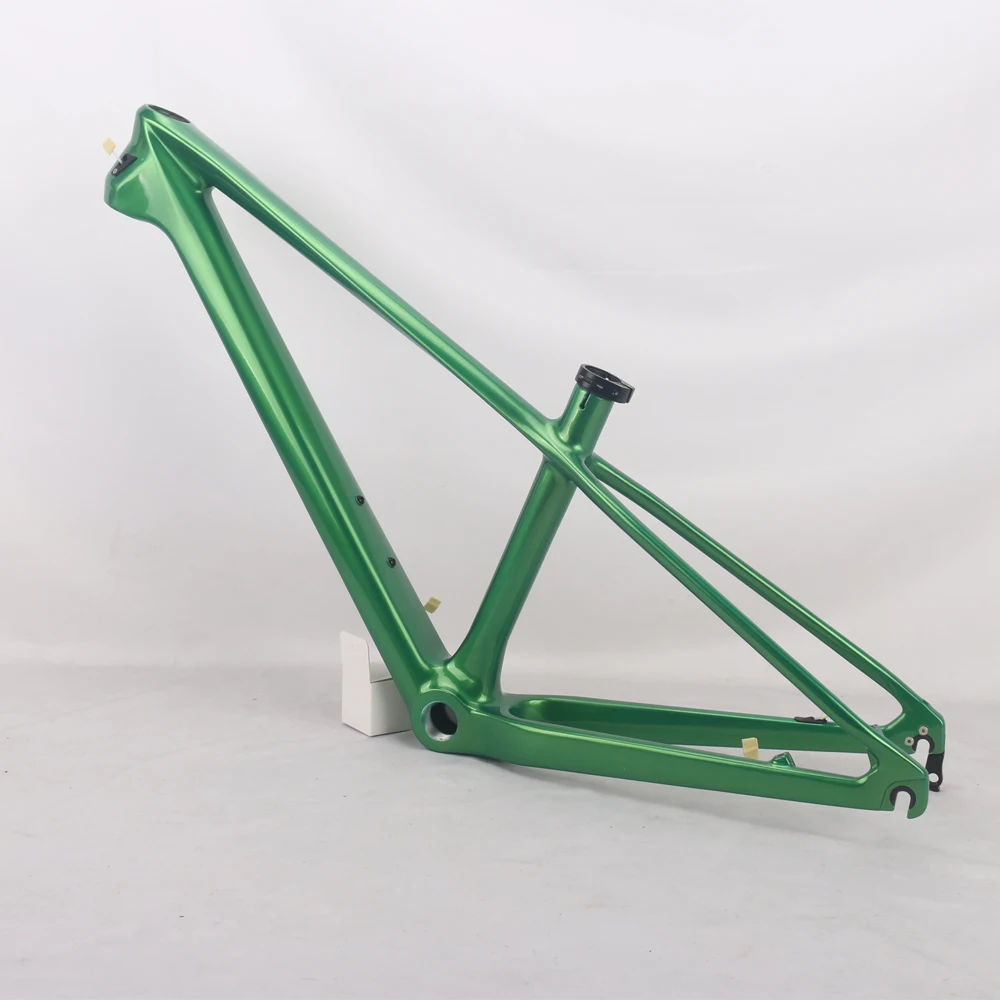 Winowsports 24er Carbon Kids MTB Frame Metal Green Gloss QR 135*9mm BSA68 Children Mountain Bike Frameset  24er*1.75＂