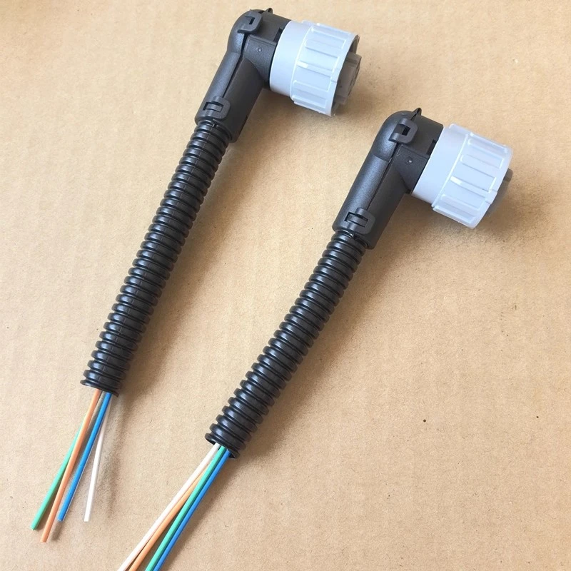 Suitable for Delong two position three-way solenoid valve pressure sensor plug round head four hole three wire plug