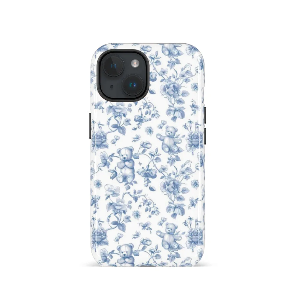 

Blue Flower Bear Case for IPHONE 17 16ProMax 15 14 13 12 11 PRO Plus SE XR XS XS Acrylic TPU Two in One Magnetic Phone Cases