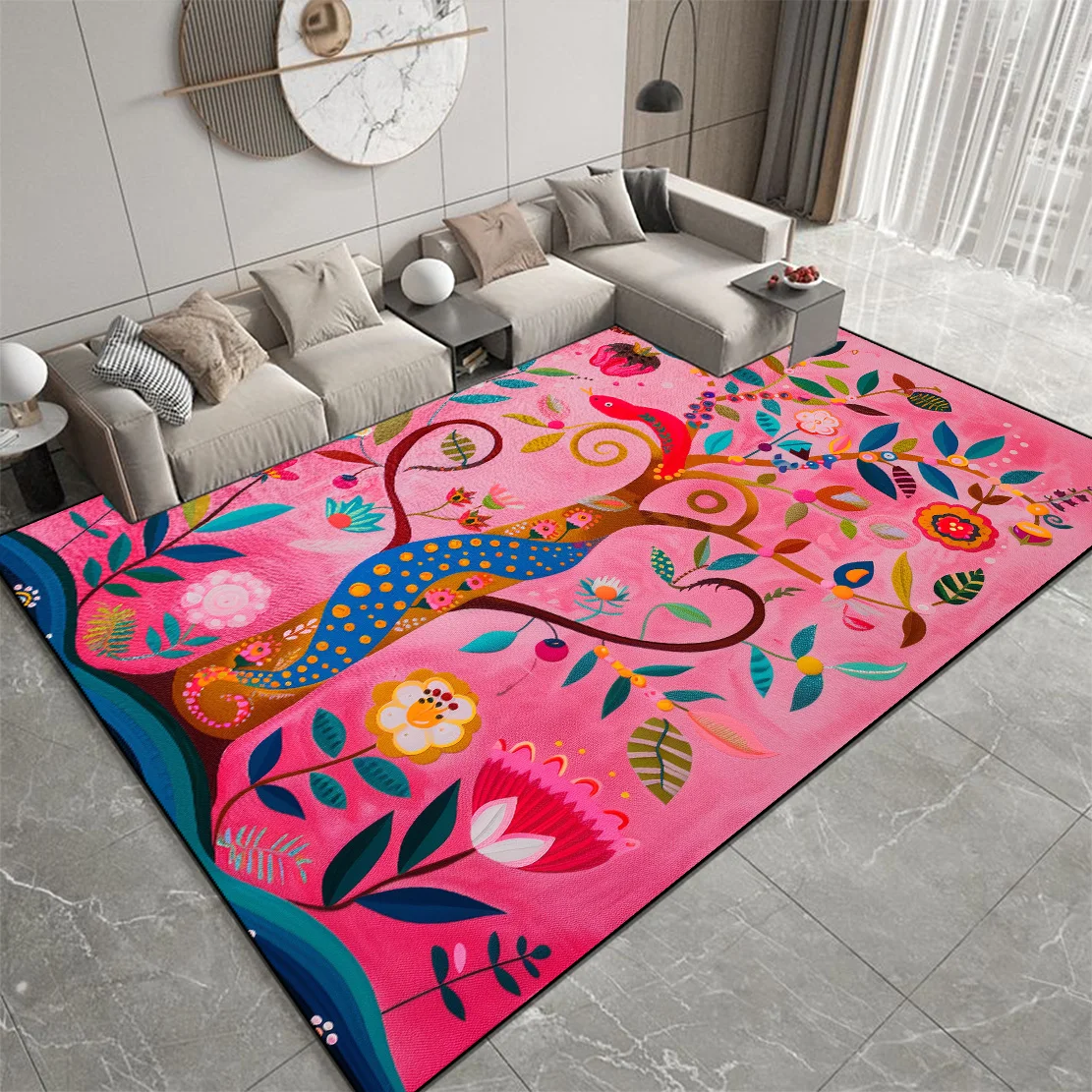 Abstract Art Rugs for Living Room Decoration Home Large Area Children's Room Carpet Kid Room Bedroom Non-slip Soft Mats Washable