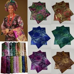 Luxury African Thick Grandmaster Swiss 3D Sego Gele Headtie For DIY Auto Gele And Ipele Turban Cap Head Wrapper 2pieces/Pack