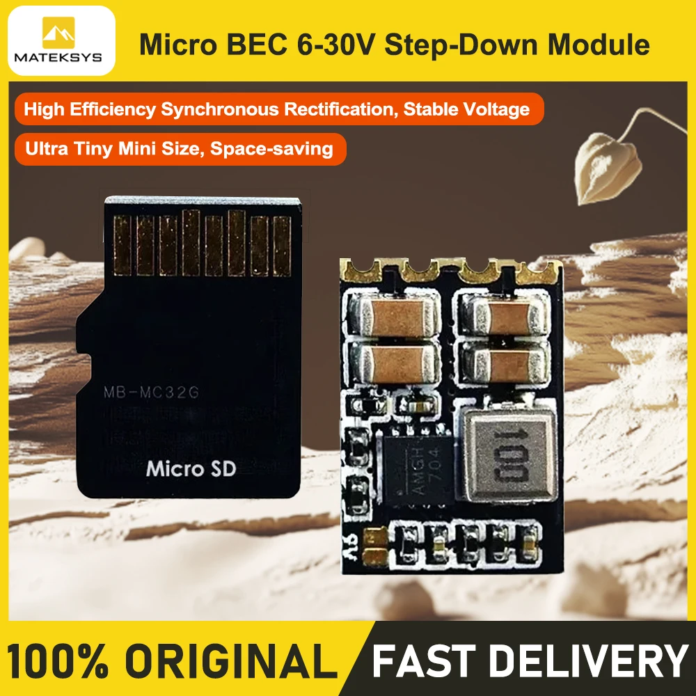 Matek Micro BEC 6-30V 5V/9V Adjustable Step Down Regulator Module For RC FPV Drone FC Servo VTX Replacement Parts