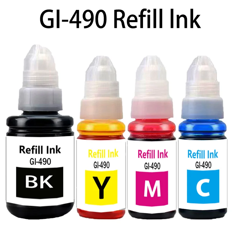 GI490 GI790 GI890 Refill Dye Ink For Canon GI-490 GI-790 GI-890 For Pixma G1000 G1100 G1400 G2000 G2100 G2400 G3000 G3400 G4000