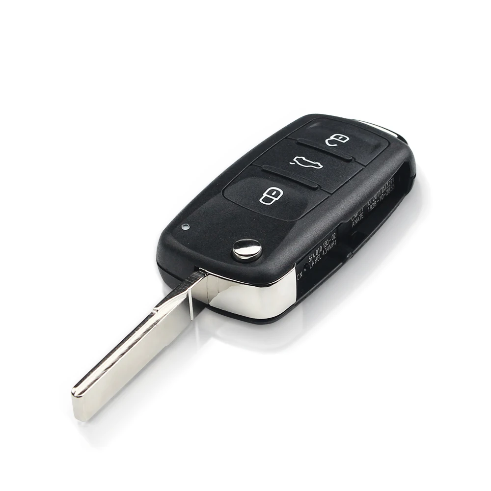KEYYOU 10 TEILE/LOS 2-Tasten Klappbare Auto-Fernbedienungsschlüsselhülle für VW für Volkswagen Golf MK4 Bora – Detail 7